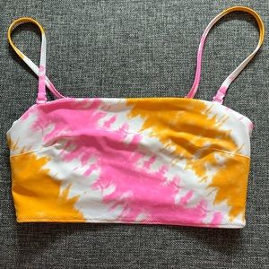 Aerie Tie Dye Bandeau Bikini Top
